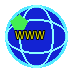 Spinning world wide web globe